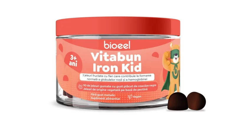Vitabun Iron Kid, 90 jeleuri gumate cu fier BIOEEL — preț și oferte
