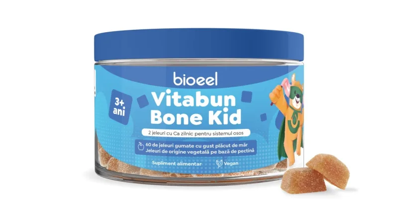 Vitabun Bone Kid, 60 jeleuri gumate cu Calciu BIOEEL — preț și oferte