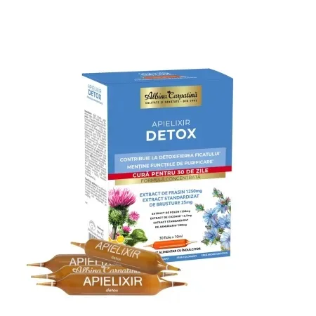 Apielixir Detox, 30 fiole, Albina Carpatina — preț și oferte