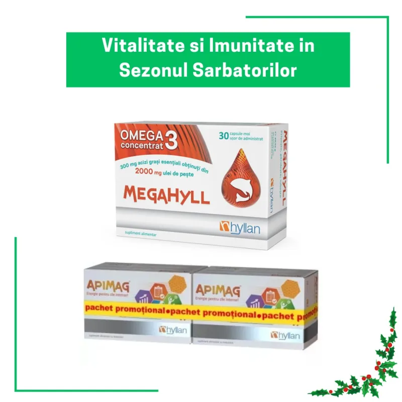 Kit Apimag + Megahyll | Energie, Vitalitate si Imunitate, Hyllan Kituri recomandate de farmacisti — preț și oferte