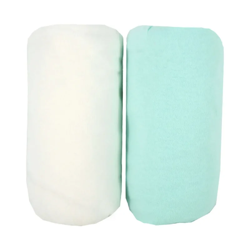 Cearșafuri 2 Broy 60X120Cm 100% bumbac Alb/Turcoaz Babycalin — preț și oferte