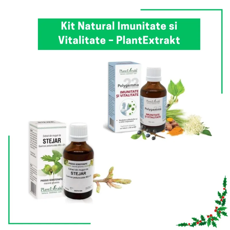 Kit Imunitate si Energie – Stejar si Polygemma 22 | PlantExtrakt Kituri recomandate de farmacisti — preț și oferte