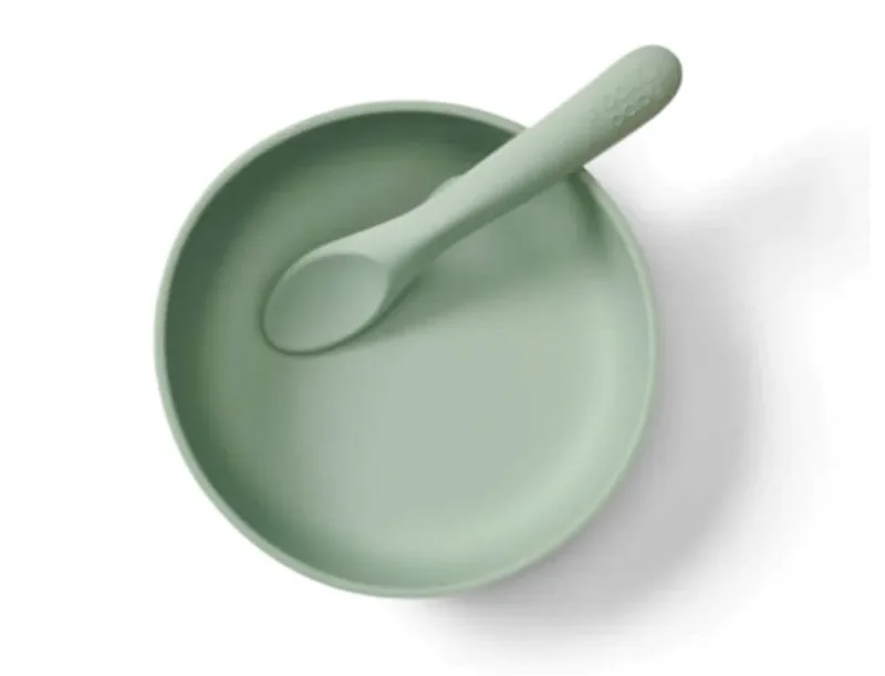 Set cupă și lingură de vid din silicon Mint Vital Baby — preț și oferte