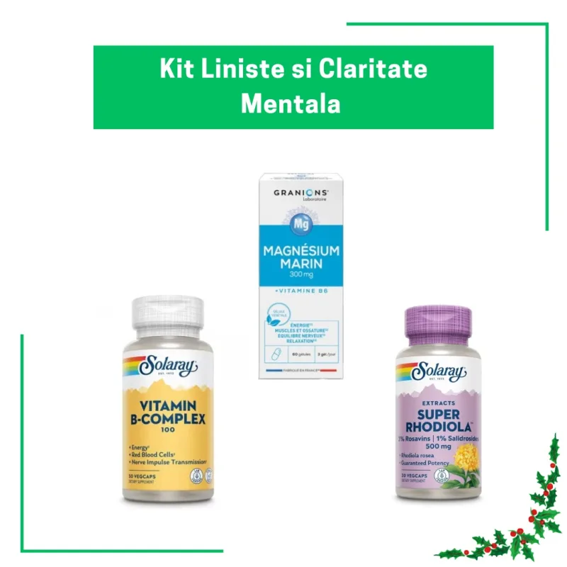Kit Liniste si Claritate Mentala – Suport in Perioade Aglomerate Kituri recomandate de farmacisti — preț și oferte