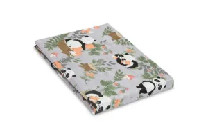 Muslin scutec Panda și Fox 120X120 Cm