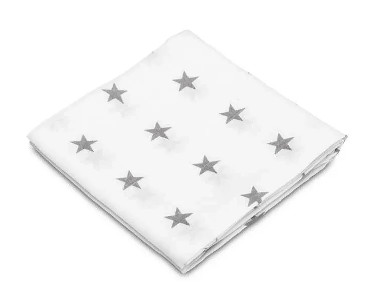 Scutece din muselină 70X80 - Stele gri — preț și oferte