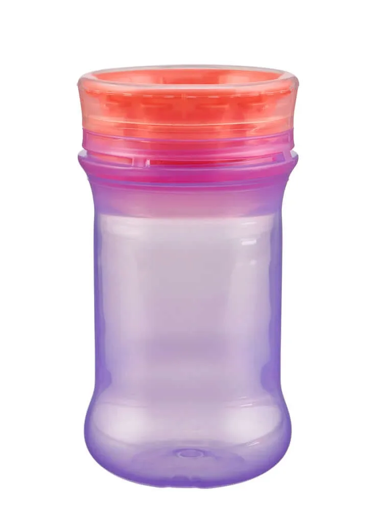 Ceașcă fără vărsare cu margine moale din silicon pentru sorbit 360° Purple Vital Baby — preț și oferte