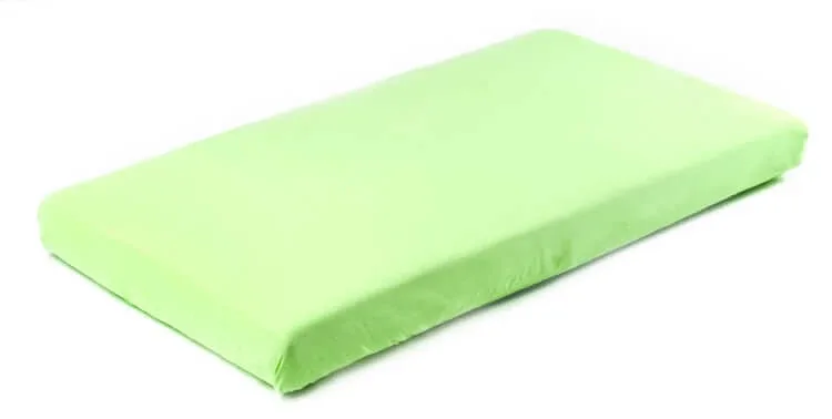 Cearșaf de bumbac cu ștergător Jersey verde 120X60 Sensillo — preț și oferte