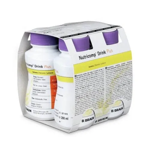 NUTRICOMP DRINK PLUS aromă de banane, 4x200ml — preț și oferte