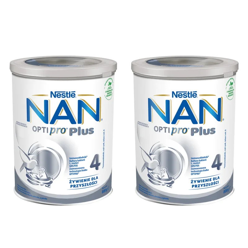 Nestle NAN Optipro Plus 4, lapte modificat pentru copii peste 2 ani, 2 x 800 g — preț și oferte