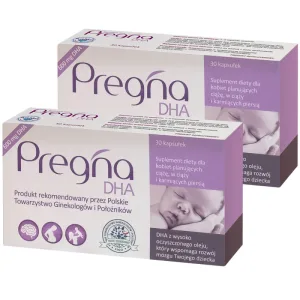 Pregna DHA kit, pentru femeile însărcinate și care alăptează, 2 x 30 capsule