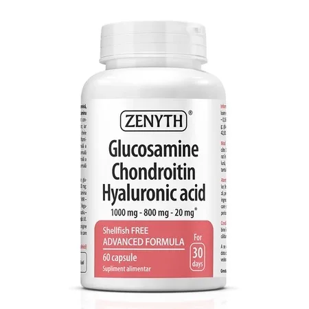 Glucosamine & Chondroitin & Acid Hialuronic, 60cps (Zenyth) — preț și oferte