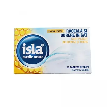 Isla Medic Acute cu gust de citrice si miere, 20 tablete de supt Engelhard Arzneimittel — preț și oferte