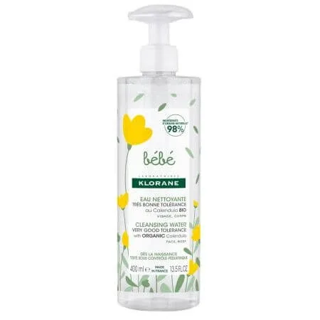 Apa de curatare cu galbenele, 400 ml, Klorane Bebe — preț și oferte