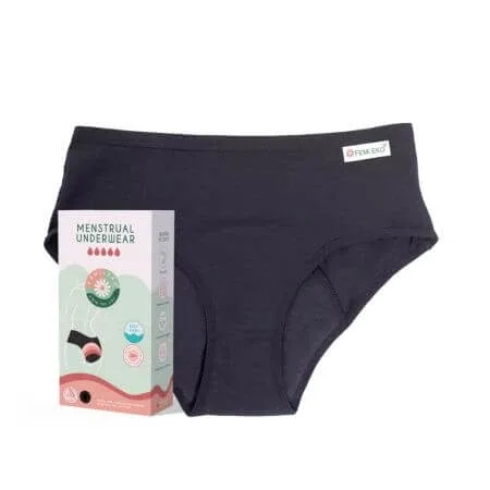 Chiloti menstruali reutilizabili culoarea negru, marimea XL, 1 bucata, FemiEko — preț și oferte