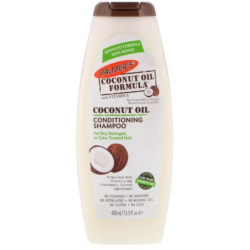 Șampon cu ulei de cocos, vitamina E, ulei de monoi si keratina pentru par uscat, deteriorat sau vopsit, 400 ml, Palmer's — preț și oferte