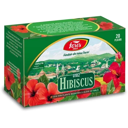 Ceai Hibiscus U102, 20 plicuri Fares — preț și oferte