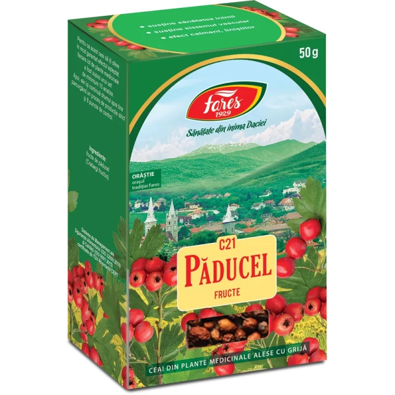 Ceai Paducel Fructe C21 – 50 g Fares — preț și oferte