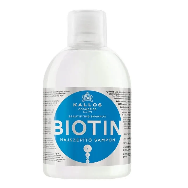 Șampon pentru păr Kallos KJMN Biotin Beautifying Hair Shampoo cu biotină, 1000 ml Kallos Cosmetics — preț și oferte
