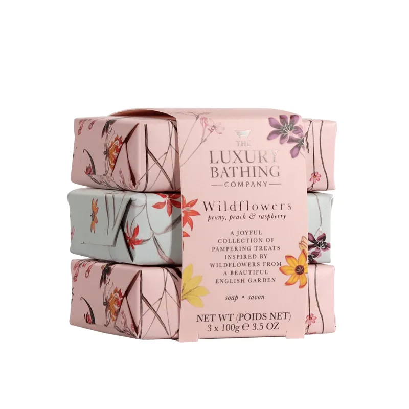 Set Cadou Gentle Cleansing Trio Wildflowers Peony, Peach & Raspberry, 3 x 100 g, The Luxury Bathing — preț și oferte