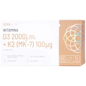 SEMA Lab Vitamina D3 2000 UI + K2 (MK-7) 100 µg, 60 capsule moi