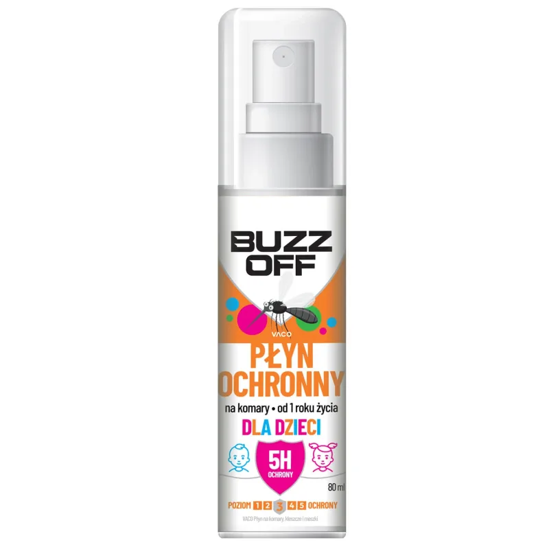BuzzOff, lichid de protecție împotriva țânțarilor, căpușelor și midges, pentru copii, de la 1 an, 80 ml — preț și oferte