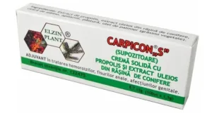 Supozitoare Carpicon S, blister 10 bucăți x 1 g, Elzin Plant
