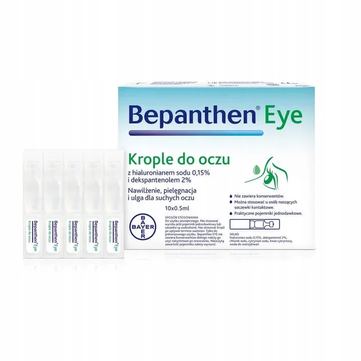 Bepanthen Picături pentru ochi, 0,5 ml x 10 recipiente unidoză — preț și oferte