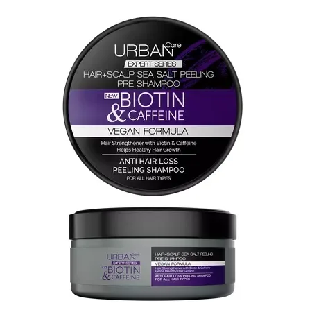 Exfoliant pre-samponare cu sare de mare, biotina si cofeina Biotin&Caffeine, 200 ml, Urban Care — preț și oferte