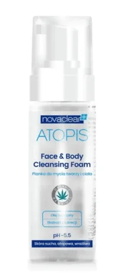 Novaclear Atopis, Spumă pentru față și corp, 150 ml