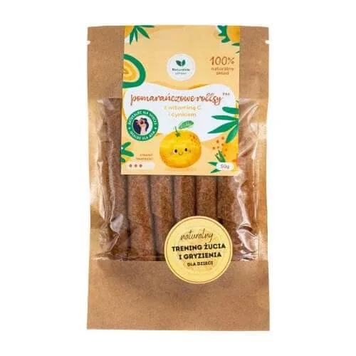Rulouri de portocale Naturally Healthy cu vitamina C și zinc, 50 g Naturalnie Zdrowie — preț și oferte