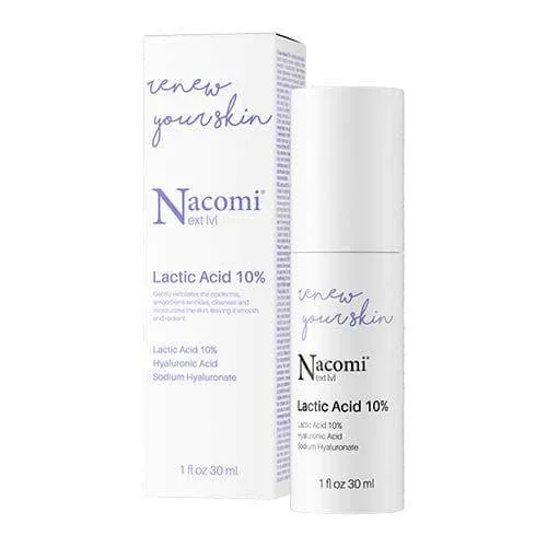 NACOMI Next Level Acid lactic 10% Ser de noapte pentru față, 30ml — preț și oferte