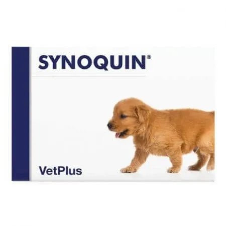 Supliment nutritiv pentru caini aflati in perioada de crestere 3 luni+ Synoquin Growth, 60 tablete, VetPlus — preț și oferte