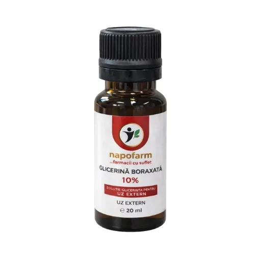 Glicerina boraxata 10%, 20 ml, Napofarm Kituri recomandate de farmacisti — preț și oferte