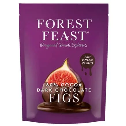 Smochine invelite in ciocolată belgiana neagra, 140 g, Forest Feast — preț și oferte