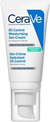 CeraVe Gel de Față de Zi Hidratant și Seboreglator Oil Control cu Acid Hialuronic și Niacinamidă 52ml