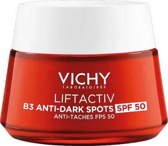 Vichy Liftactiv B3 Cremă de Față de Zi Anti Pete Pigmentare 48h cu SPF50 pentru Hidratare, Anti-îmbătrânire și Pete Pigmentare cu Acid Hialuronic și Niacinamidă 50ml — preț și oferte