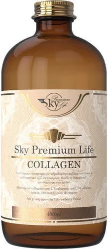 Sky Premium Life Collagen cu Acid Hialuronic & Vitamina C 480ml Căpșună — preț și oferte
