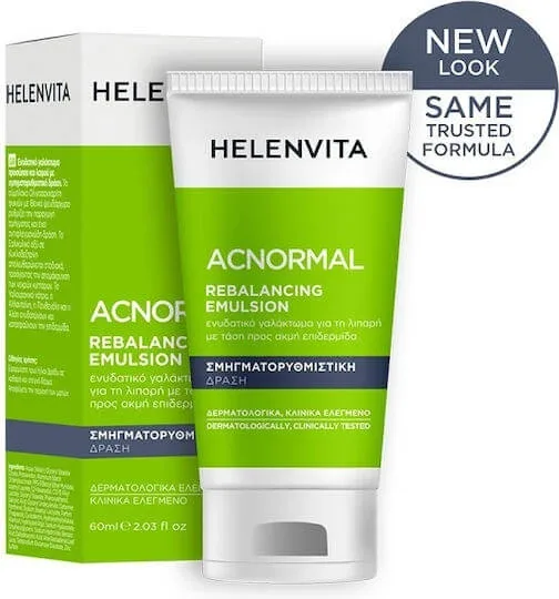Helenvita ACNormal Emulsie Reconstructivă și Reglatoare 24h pentru Față împotriva Imperfecțiunilor și Acneei cu Acid Hialuronic și Aloe Vera 60ml — preț și oferte