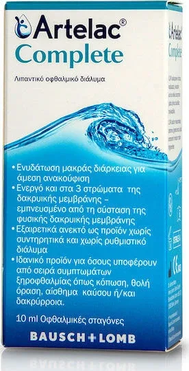 Bausch & Lomb Artelac Complete Picături Oftalmice pentru Ochi Uscat 10ml — preț și oferte