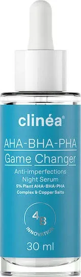 Clinea AHA-BHA-PHA Game Changer Anti-imperfections Serum Anti-îmbătrânire Pentru Față cu AHA și Colagen pentru Tonifiere și Imperfecțiuni 30ml — preț și oferte