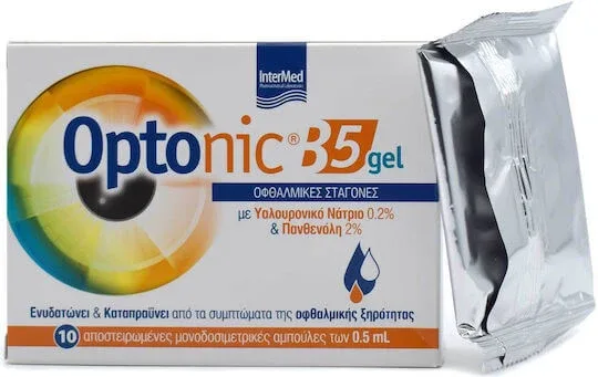 InterMed Optonic B5 Gel Picături Oftalmice pentru Ochi Uscat 10x0.5ml — preț și oferte