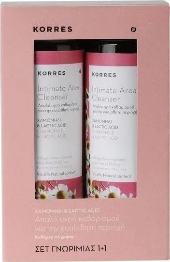 Korres Chamomile & Lactic Acid Intimate Area Cleanser Lichid 500ml 2buc — preț și oferte