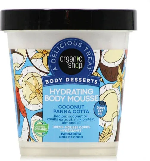 Organic Shop Panna Cotta de nucă de cocos Mousse hidratant pentru corp pentru toate tipurile de piele 450ml — preț și oferte