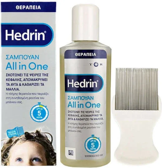 Hedrin Tratament împotriva păduchilor Șampon & Pieptene pentru Copii 100ml 1buc — preț și oferte