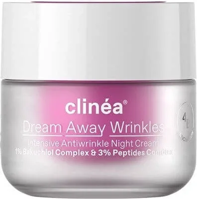 Clinea Dream Away Wrinkles Cremă Anti-Îmbătrânire de Noapte pentru Față cu Pantenol și Peptide 50ml — preț și oferte