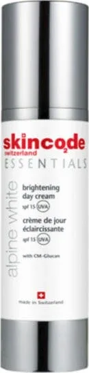 Skincode Essentials Alpine White Cremă de Față de Zi cu Factor de Protecție Solară (SPF15) pentru Hidratare și Imperfecțiuni cu Vitamina C 50ml