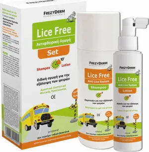 Frezyderm Lice Free Set Tratament împotriva păduchilor Șampon , Pieptene & Loțiune Spray pentru Copii 250ml