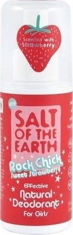 Salt of the Earth Rock Chick Sweet Strawberry Deodorant sub formă de Spray Fără aluminiu 100ml