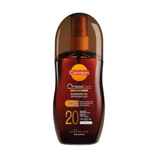 Carroten Omega Care Tan & Protect Ulei de Protecție Solară Waterproof pentru Corp SPF20 150ml — preț și oferte